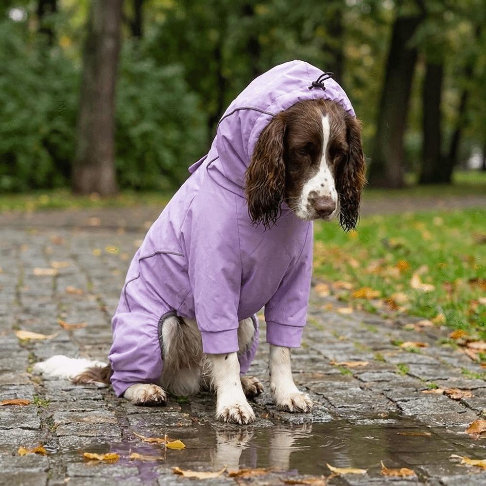 Waterproof Dog Hooded Raincoat Windproof Dog Rain Jacket Pet Waterproof Clothes  Walking