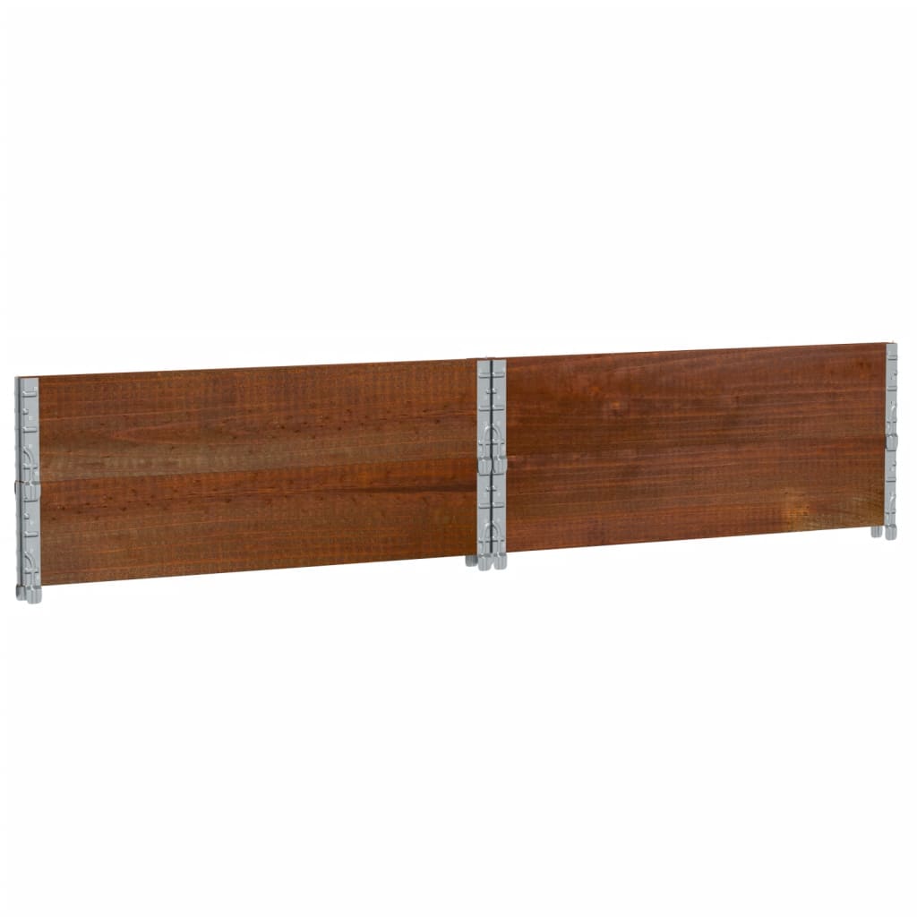 Pallet Top Frame Set 2 Pcs Brown 100x100 Cm Solid Pine Wood