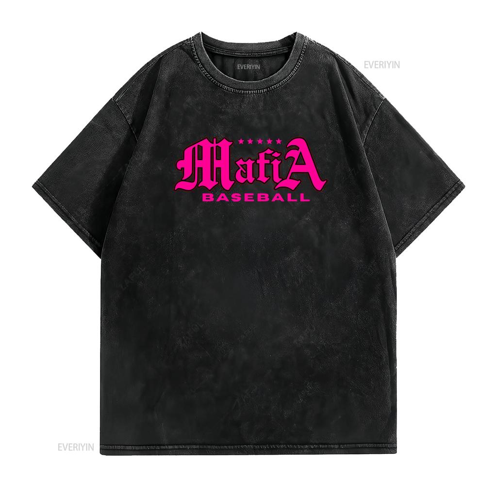 5 Star Mafia Baseball T Shirt Five Mom Dad Vintage Washed Comfortable Versatile Graphic Casual Stretched Breathable