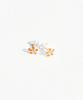 Bonbeau Shining Color Flower Pin Earrings Silver 925 Silver Post Color Cubic Flower Earrings