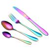 4PCS Set Stainless Steel Upscale Dinnerware Flatware Cutlery Fork Spoon Teaspoon