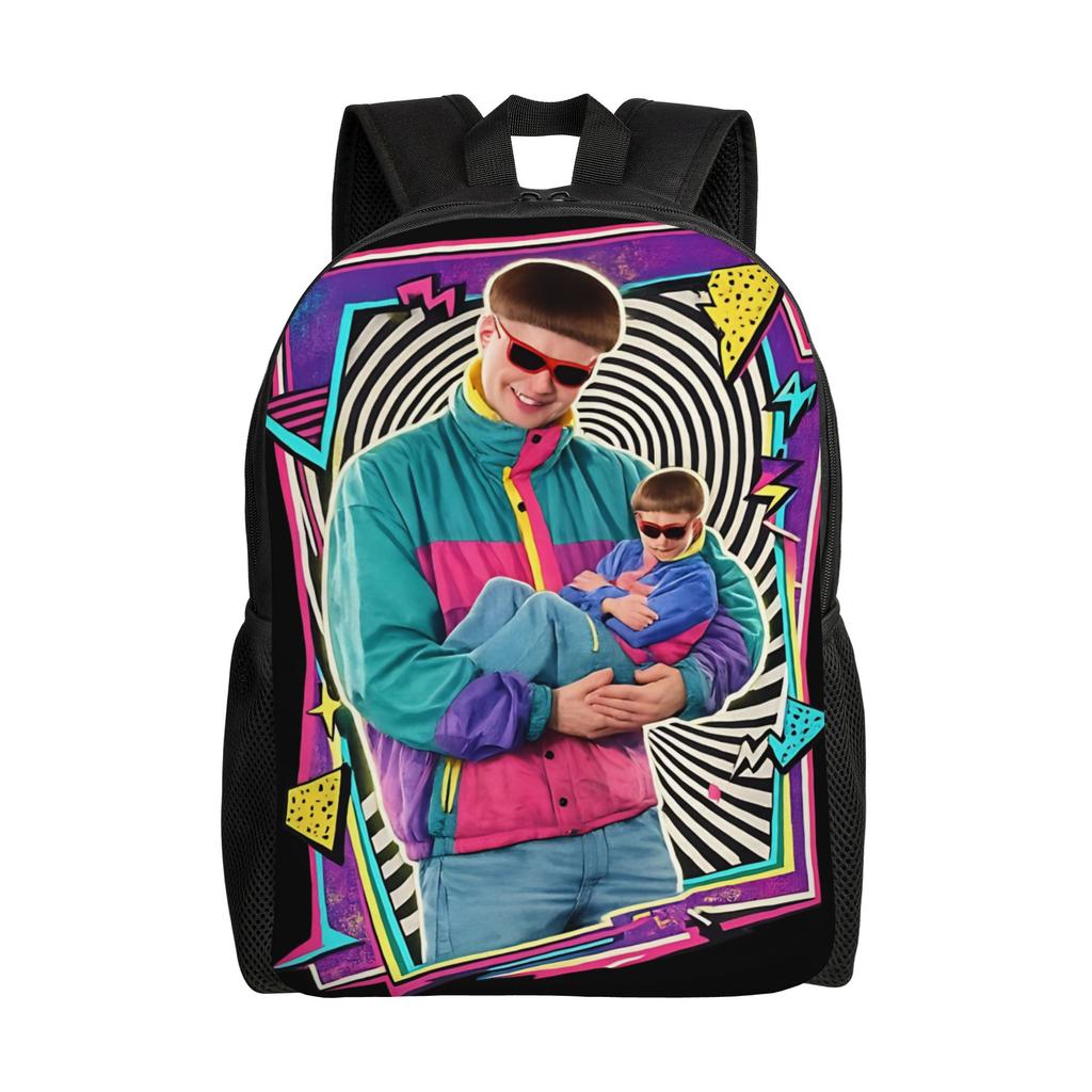 Pink Oliver Tree American Singer Backpack for Men Women Cool Student Work Daypack College Canvas Bags with Pocket
