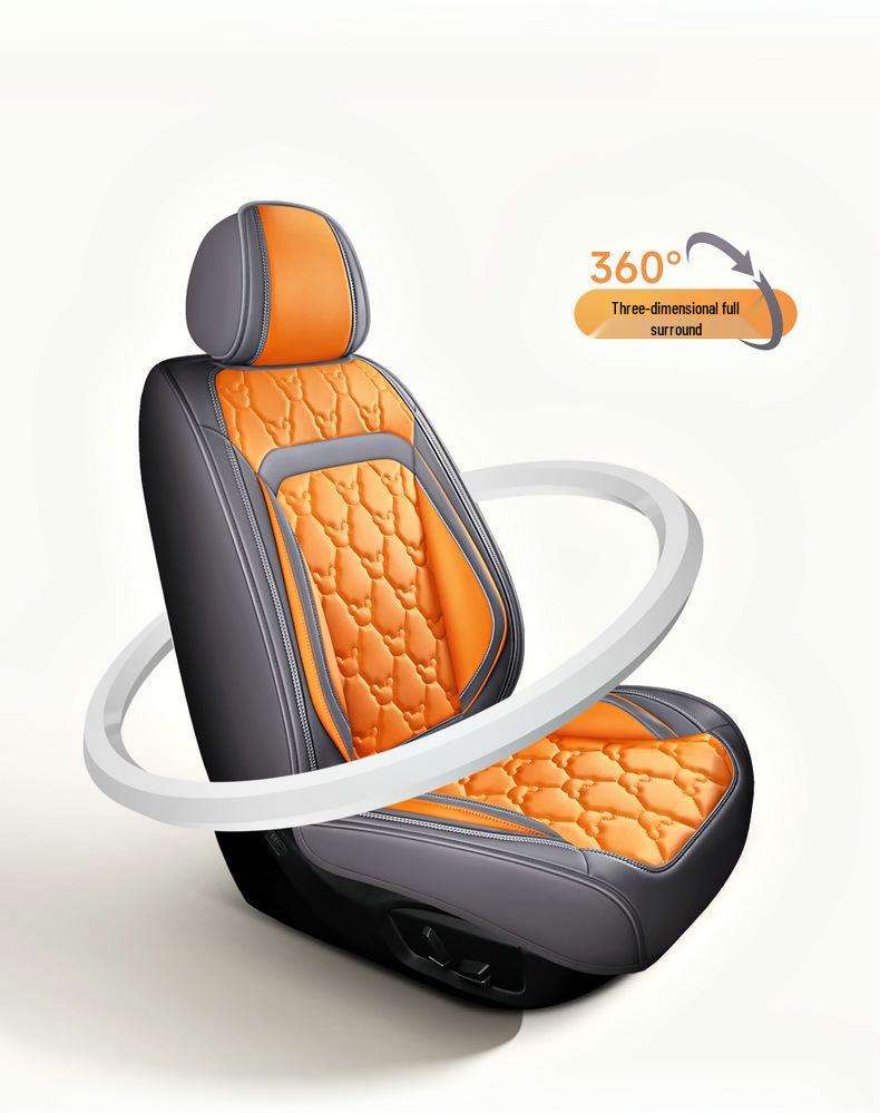 Universal Full Leather Car Seat Cover for Civic, Bora, Lavida, Sagitar - All Season, Full Wrap Cushion