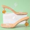 New  Fashion Special Heels Sandals Women Summer Short Heel Shoes Lady Casual Holiday Beach PVC Slides Open Toe 35-42