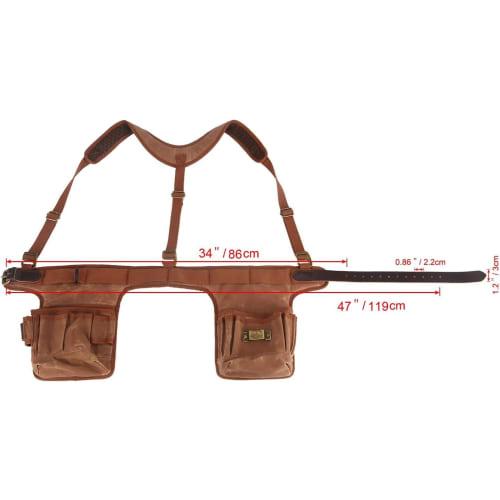 TOURBON Electrician Tool Holder Work Tool Bag with Drill, Hammer, Screwdriver, and Pliers Holder