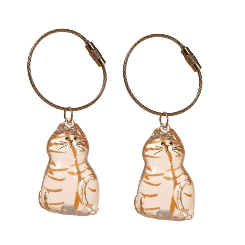 

2PCS Clear Cats Hair Storage Bottle Decorative Hanging Charm Easy Open Twist Lock Pet Memorabilia Organizer