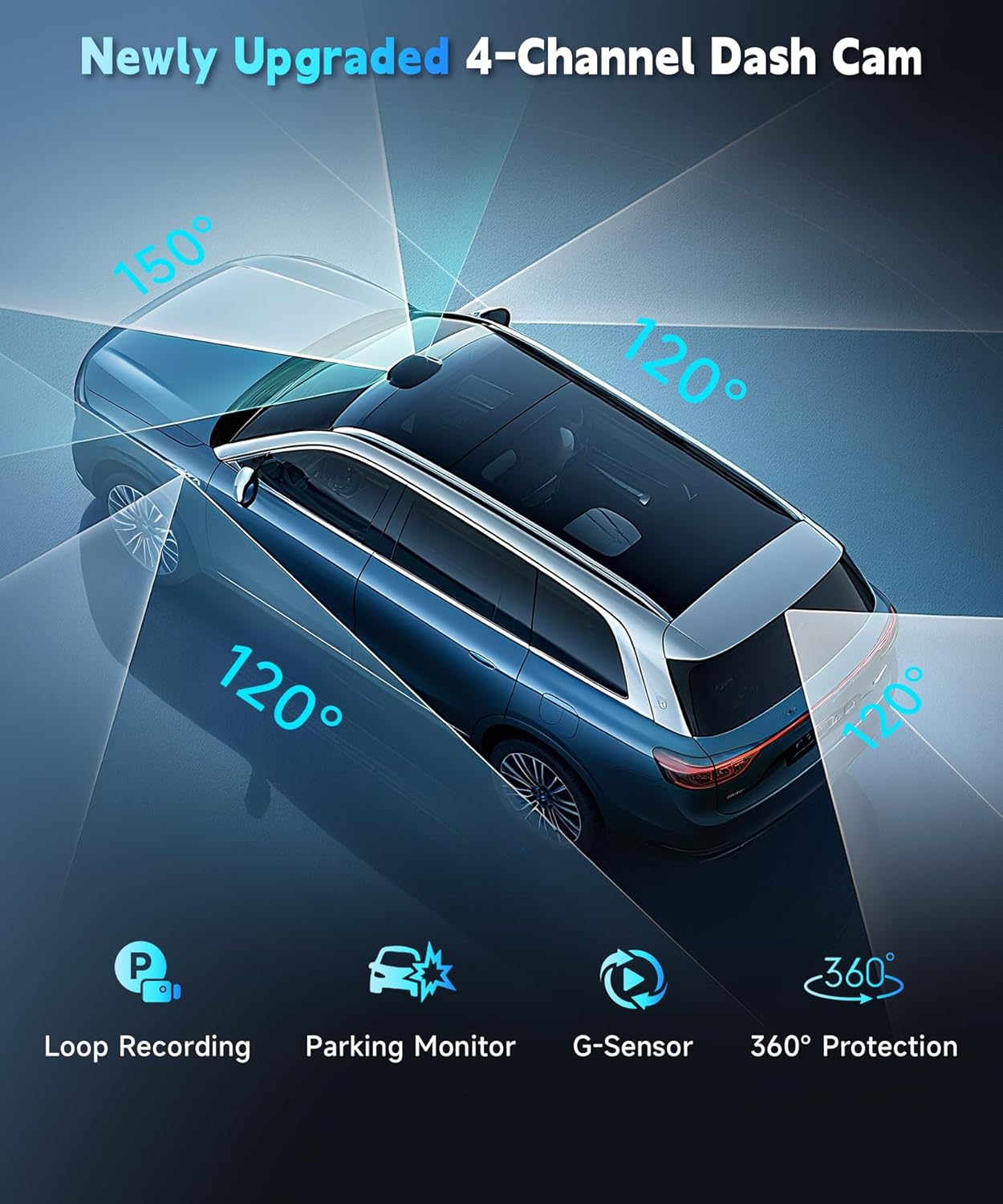 

4-канальная система автомобильной камеры 1080P с ИК-ночным видением и 3-дюймовым IPS-монитором United States