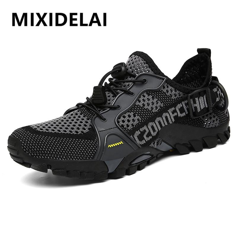 Herren Freizeitschuhe Sommer Atmungsaktive Mesh Sneaker Gummisohle Rutschfest Herren Wanderschuhe Outdoor Mode Herrenschuhe Größe 36-47