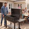 Charcoal Grill, 0.5 m² Large Charcoal Barbecue Grill with 2 Liftable Charcoal Trays & Folding Side Tables, High-Temp Powder-Coated Steel BBQ Cooking