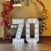 2 Stück DIY 73cm Digitales Licht mit Weißem Licht 3D KT-Platte Digitales Modell Geburtstag, Jubiläumsparty Dekoration, 18 Jahre, 20 Jahre