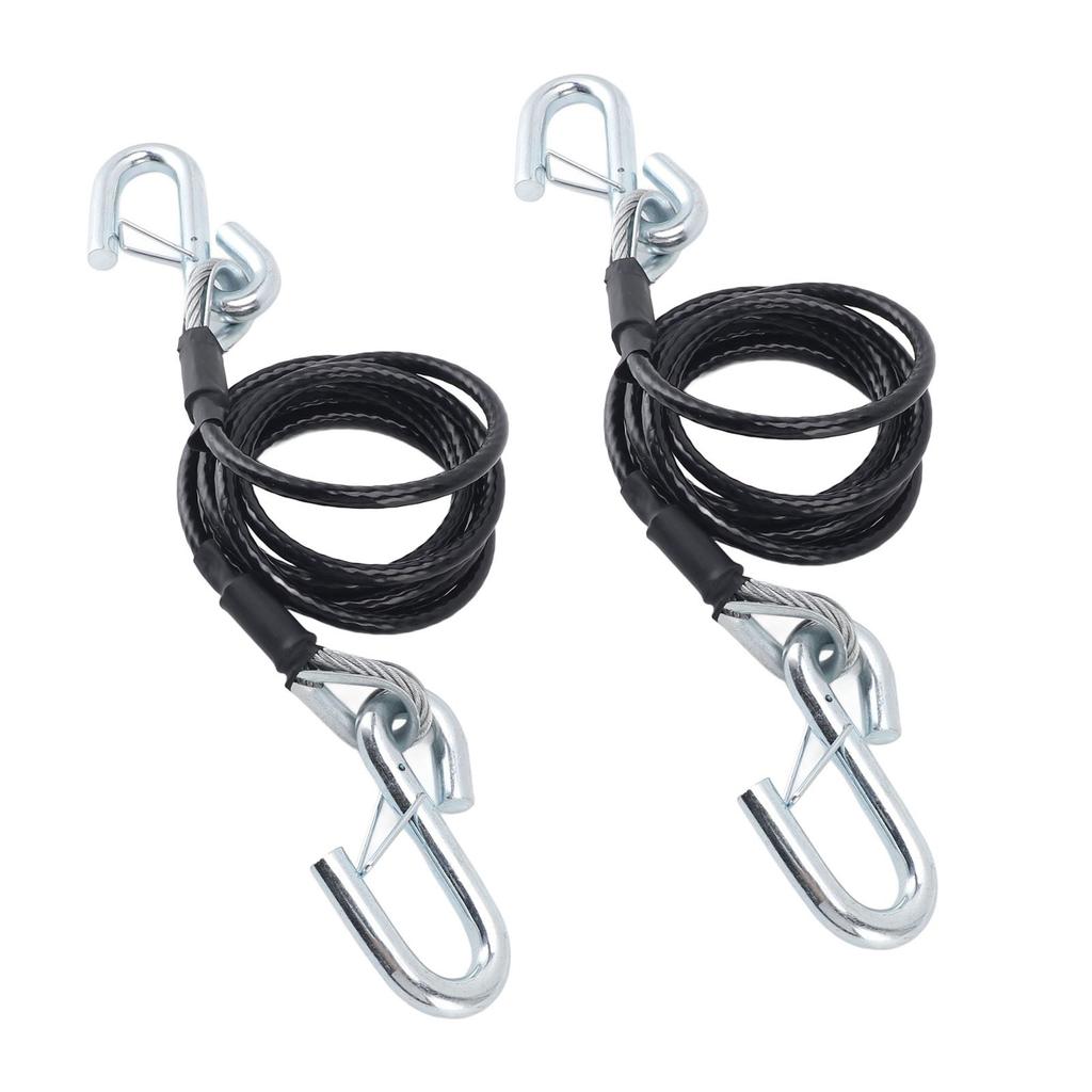 1 Pair Trailer Safety Cable 7 Feet BX88196 7500 Lbs Load Capacity Trailer Coiled Safety Chains
