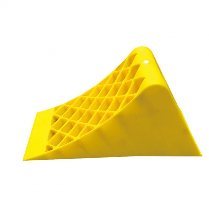 Bouchon de Pneu Auto Portable: Tapis de Rampe en Caoutchouc avec Cale Triangulaire Anti-Roulement