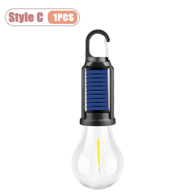 1-10PCS Solar Powered LED Lighting Hanging Lights Outdoor Tent BBQ Atmosphere Light Portable Waterproof Camping Light