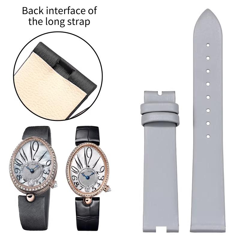 Concave shape watch strap genuine leather For original Breguet REINE DE NAPLES 8918 8967 8928 8908 8958 cowhide watchband women