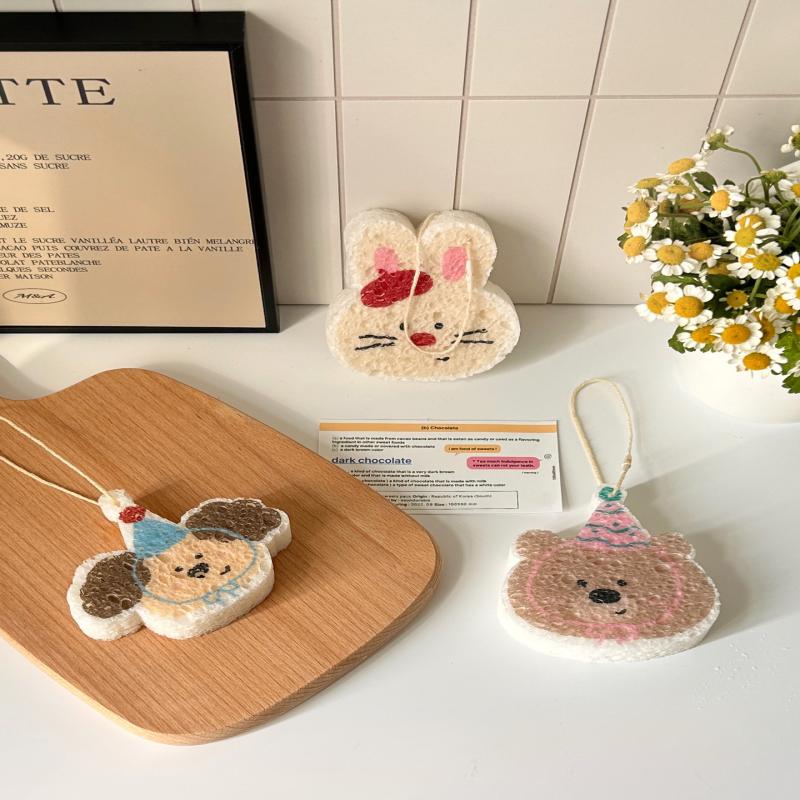 Dishwashing Sponge Scouring Pad Wood Pulp Cotton Tool Wipe Cloth Washing Compressed Wood Pulp Cleaning Cloth Sponge Kitchen