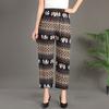 Damen Elefantenmuster Hose Bequeme Weitbeinige Hose Elastischer Bund Palazzo Hose