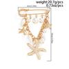 Ocean Style Seashell Brooch Multi-use Pearl Brooch Delicate Gloss Beach Brooch  Summer Party