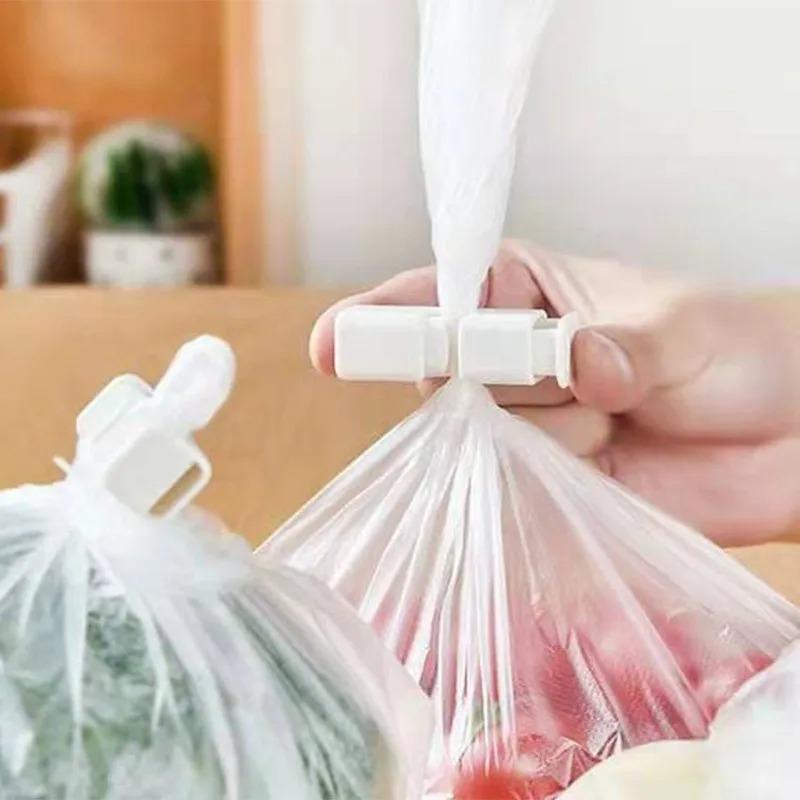 15pcs Food Sealing Bag Clip Reusable Fresh Food Storage Tools Plastic Sealer Clamp Snack Bread Seal Bag Home Kitchen Storage Clips