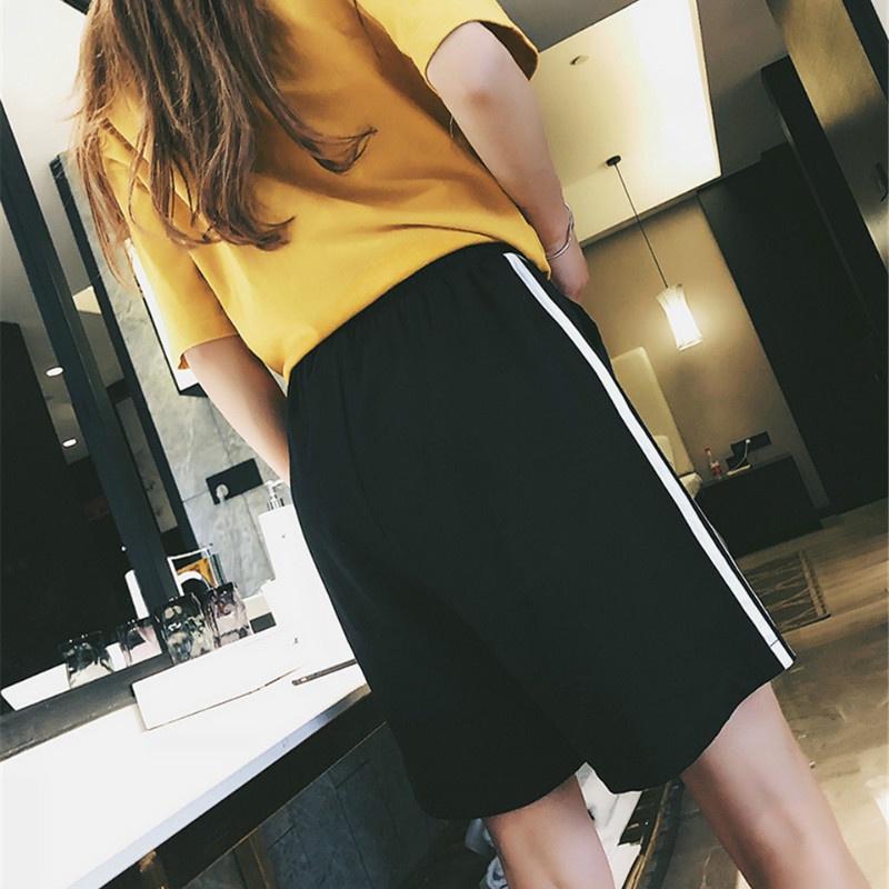 Dámské teplákové kalhoty Streetwear Široká noha Ležérní Baggy Letní šortky s vysokým pasem