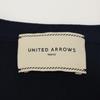 UNITED ARROWS [Excellent Condition] 1518-183-1832 Scallop Lace Combination Knit Tops * There Is No Size Description. Navy / WhiteUsed