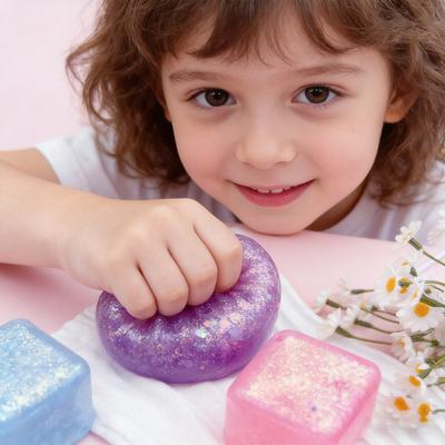 Glitter Cube Squeeze Toy Anxiety Relief Stress Cube Squeeze Sensory Toy Slow