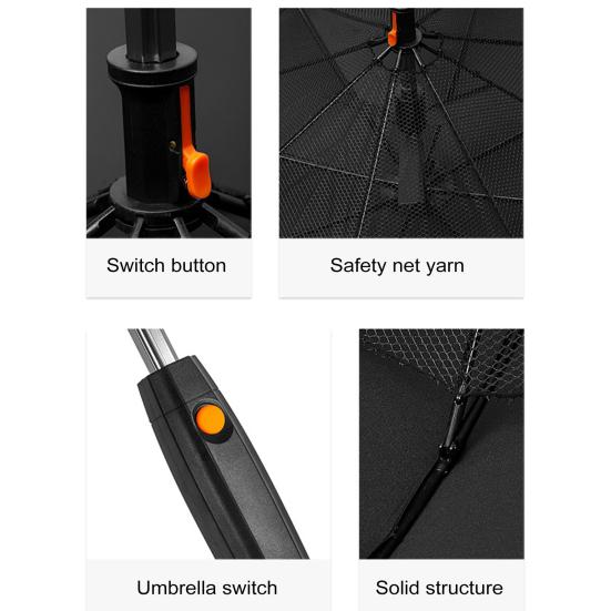 3-in-1-Sonnenschutzschirm mit Ventilator, Wassersprühnebel, Kühlventilator, UV-blockierender Regenschirm, wiederaufladbarer USB-Akku, betriebener Sonnen-/Regen-/Reiseschirm