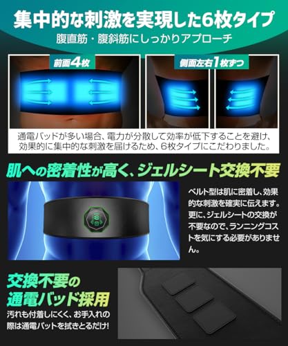 [2026 Enhanced Edition, 19 Intensity Levels] EMS Abdominal Muscle Trainer, No Gel Sheets Required, 6 Modes, LCD Display, Abdominal Muscle Trainer, EMS