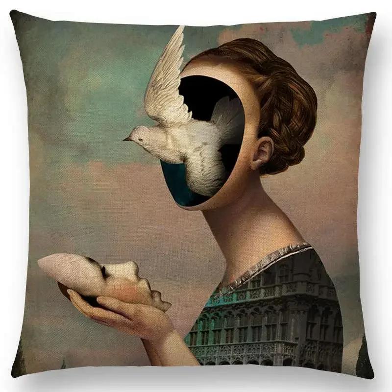 Neu Elegante Dame Liebliches Mädchen Shakespeare Stücke Fantasy Malerei Herz Frei Wunsch Meer Kissenbezug Sofa Wurfkissenbezug