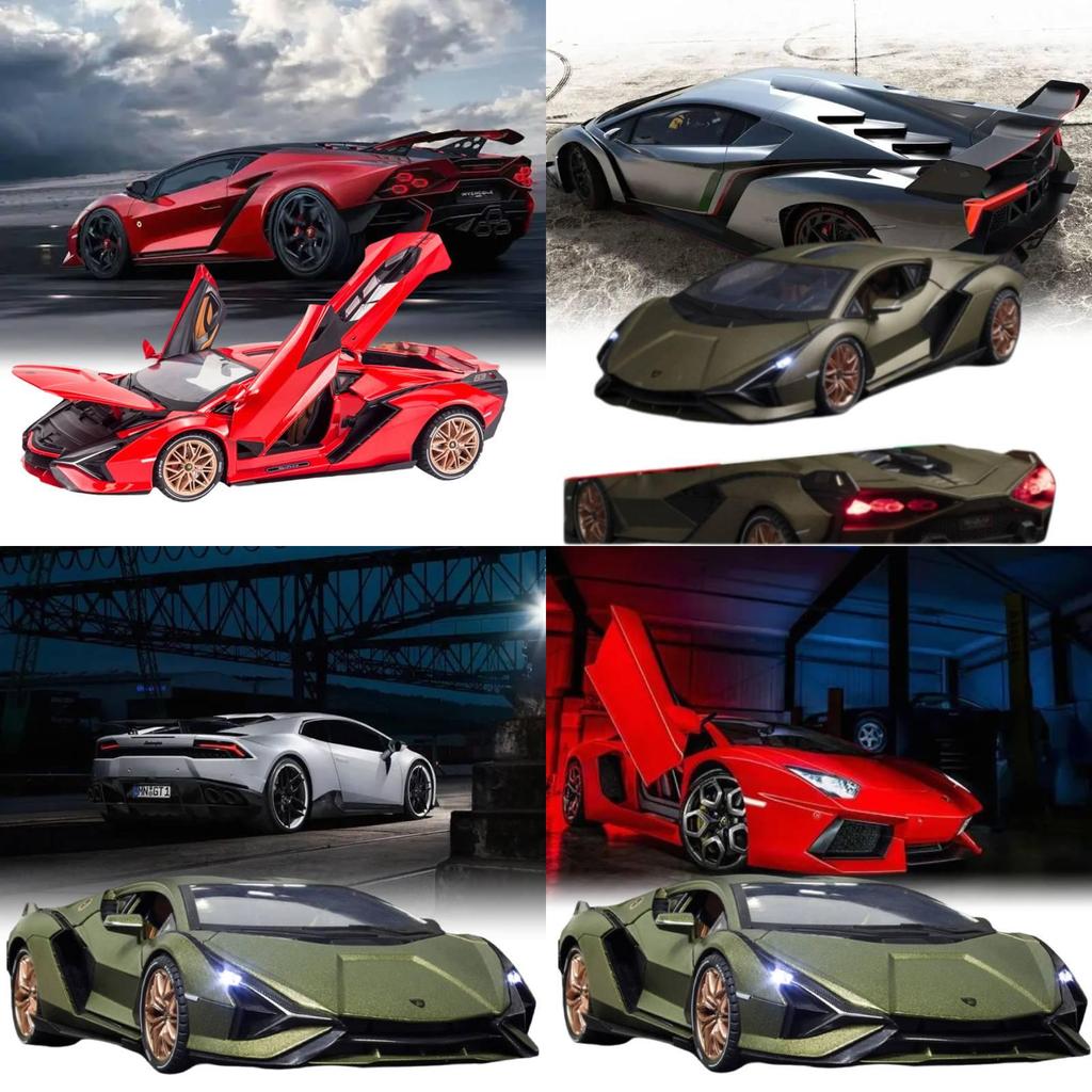 Large Scale 118 Alloy Model Lamborghini Lightning Car With Flashing Lights And Sounds