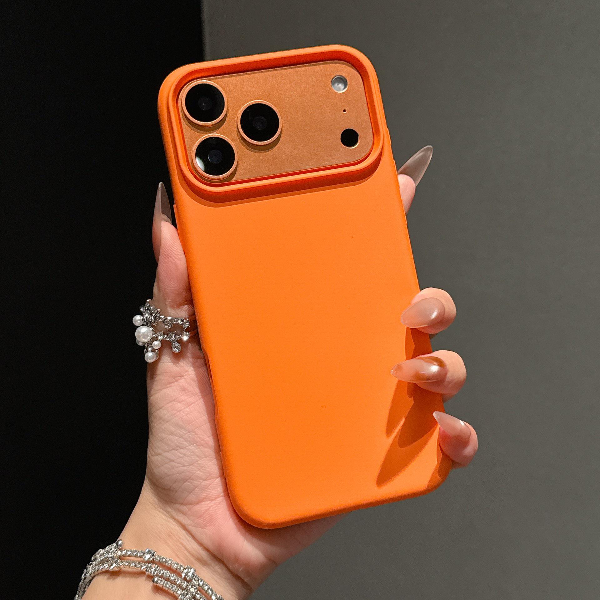 

Premium Liquid Silicone Orange Case for iPhone 17 Air and 17 PM