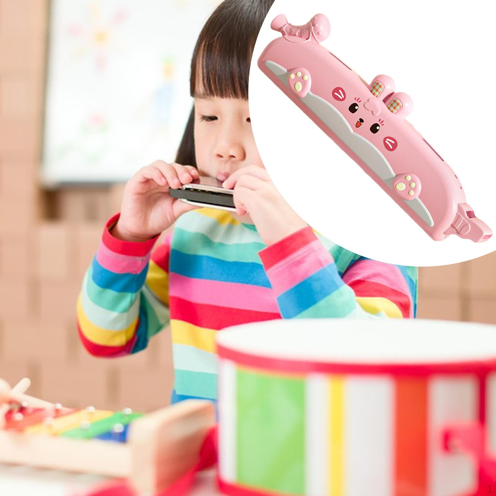 

3 in 1 Kids Harmonica, Easy to Learn And Play Musical Instrument for Toddlers, Great Boys рожевий