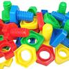 4PCS/Set Colorful Plastic Matching Screw Mix Shape Interactive DIY Nuts And Bolts Color Shape Cognition Toy Educational Prop ZYF