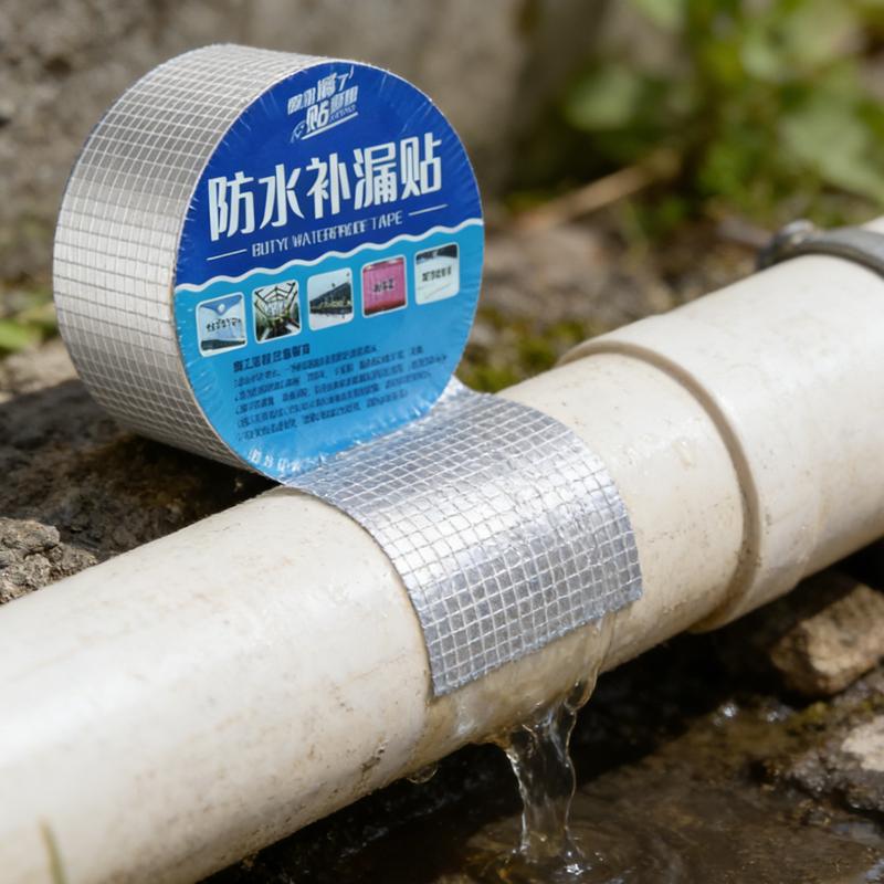 Aluminum Foil Butyl Rubber Waterproof Tape Waterproof Tool Walls Leak Sticker Roof Leakproof High Temperature Resistance Pipes