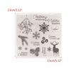 Clear Silicone Stamper for Seal Envelope Card Making Scrapbooking Christmas Decorative Stamper for Craft Embellishments
