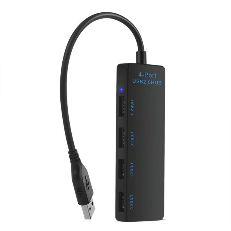 4Port USB2.0 Hub Expander Providing 4 USB2.0 Interfaces For PC Laptop TV Supports Data Transfer Charging Up To 480Mbps