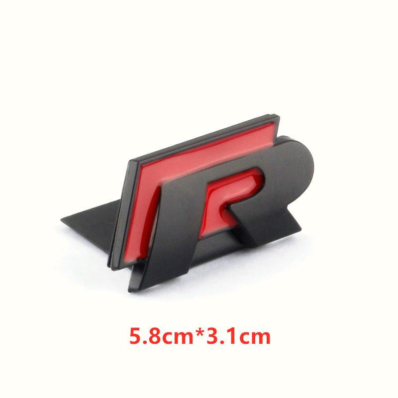 hsvrd1 2026 Hot For VOLKSWAGEN VW 3D Metal R Rline Emblem R line Badge Body Sticker For Volkswagen Golf Tiguan Touareg Polo GTI CC Pass