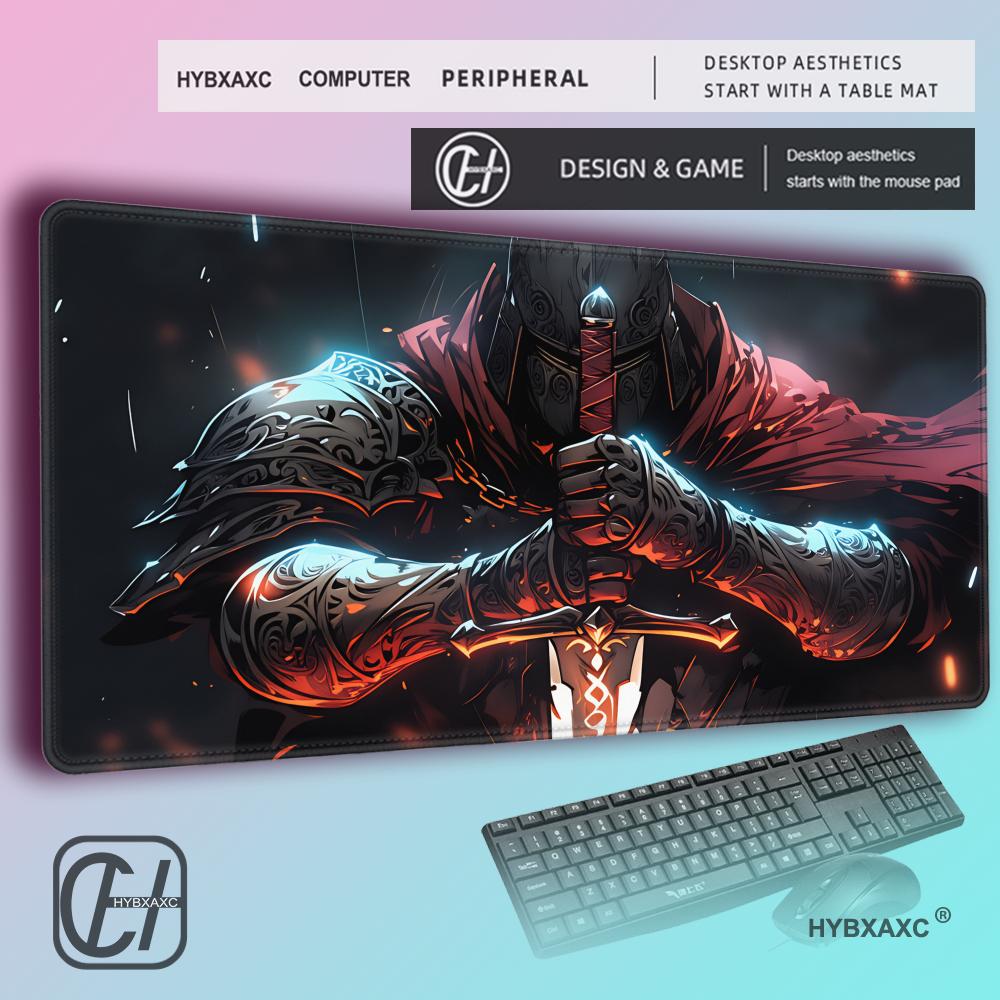 HYBXAXC European Knights Series Mouse Pad Gaming Desk Pad Thickened Edge Sealing Office Computer Keyboard Pad