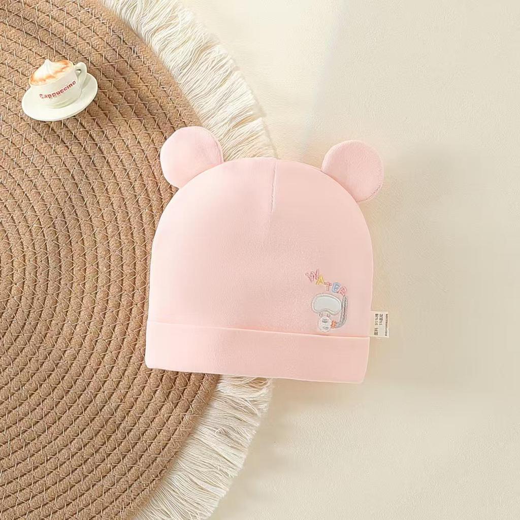 Pure Cotton Double Layer Newborn Hat for 0-3 Months, Suitable for Autumn/Winter