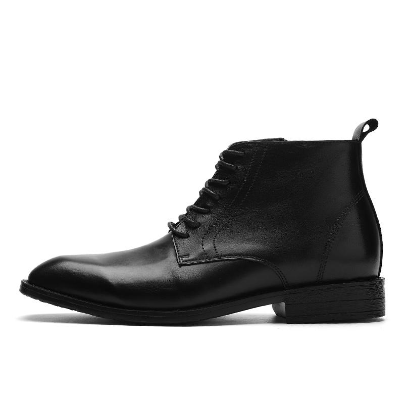 Premium Handcrafted Full-Grain Leather Oxford Boots, Classic Dress Shoes, Sleek Formal Style for Business Meetings & Office Wear