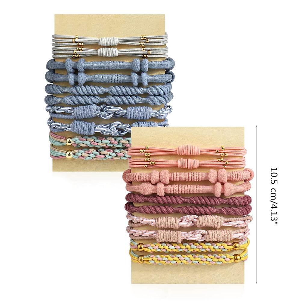 20PCS/SET Elastic Hair Ties Bracelet Ponytail Holder Bracelet Scrunchie Boho Bracelet Hair Ties Boho Hair Ties Elastic