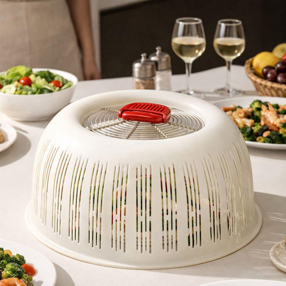 Plastic Vegetable Food Cover Heat Resistant Anti Fly Mosquito Draining Basket Breathable Fruit Basket Cover Food Protection