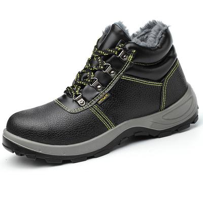 Pantofi de protecție a muncii pentru bărbați, anti-strivire și anti-perforare, cu gleznă înaltă, protecție împotriva frigului iarna, pantofi de lucru calzi, de siguranță, cu protecție
