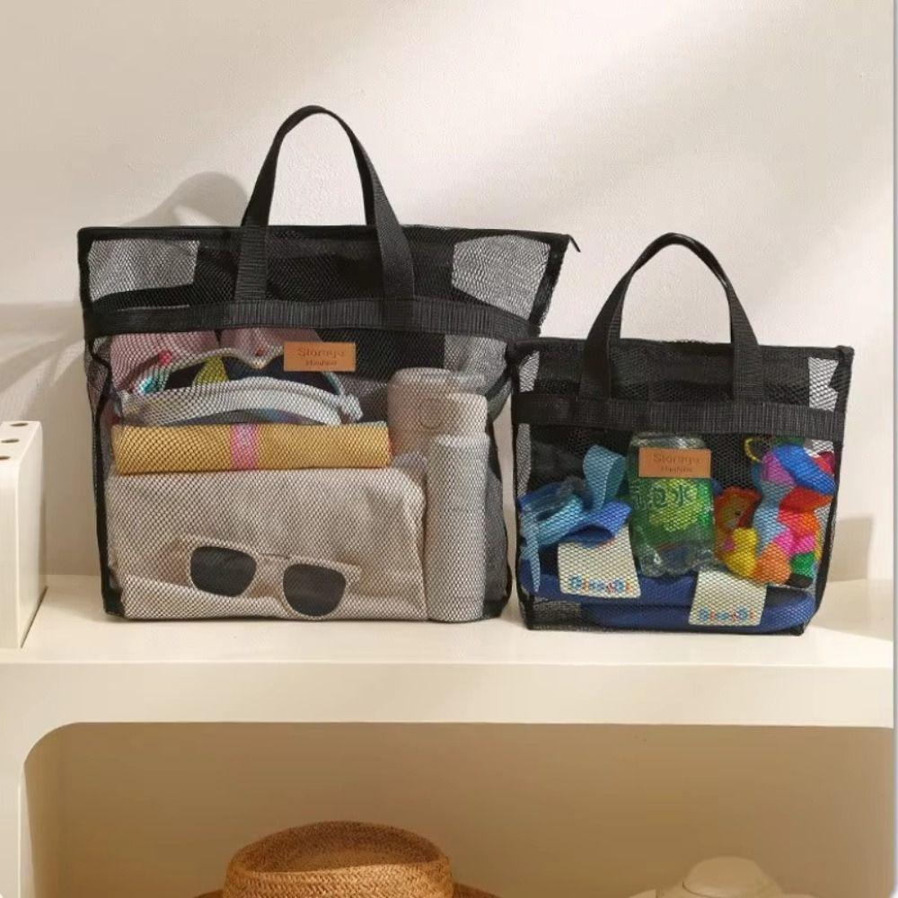 Solid Color Swimming Storage Pouch Transparent Travel Wash Bag Simple Beach Handbag  Travel