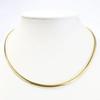 Silver Omega Necklace Gold Finish Made In Italy SV925 Hook Type