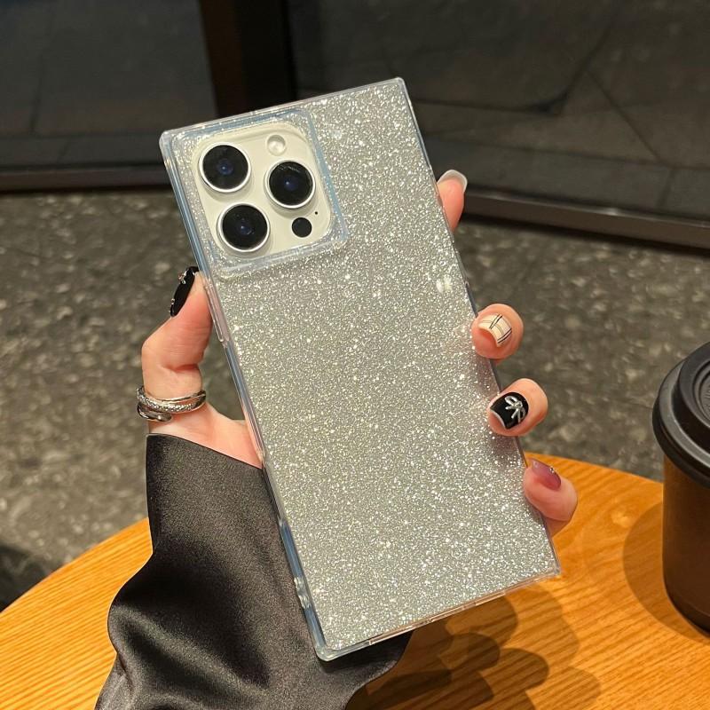 

Transparent Glitter Suitable IPhone 16 Promax Phone Case Apple 15 14 Anti Drop iPhone 15 Plus белый