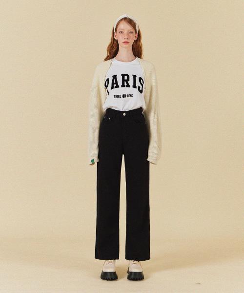 HAINT Beni Wide Long Straight Jeans_Black