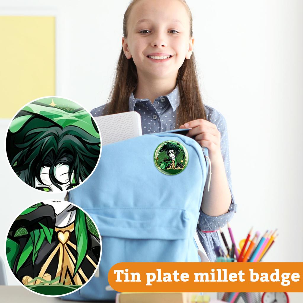 Anime Style Metal Badge Pin Featuring Original Character Design with High-Quality PET Coating Durable and Lightweight for Collectors and Accessories