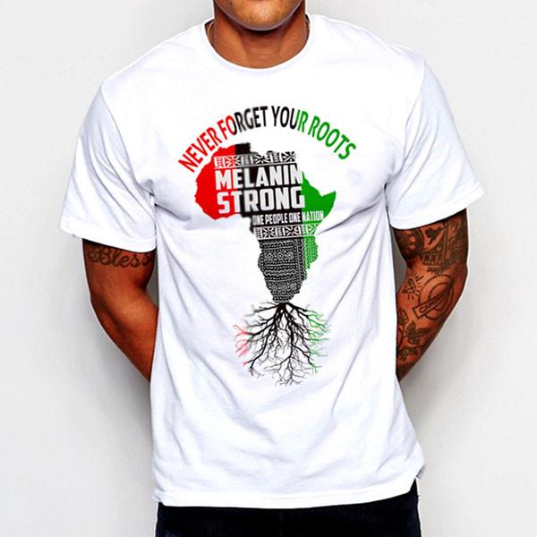 Melanin Strong African Roots  Kente Pattern  Wakanda Royalty Unisex T-Shirt XXXXL