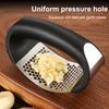 Stainless Steel Garlic Press Manual Ginger Nuts Mincer Crusher Ergonomic Kitchen Gadget for Home Restaurant