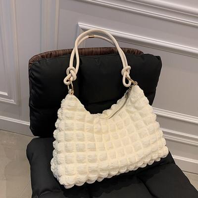 Sac Cabas Léger Grand Sac d'Aisselle Décontracté Nouveau Hiver 2024 Sac à Main de Marque pour Femme Doux Sac à Bandoulière Doux KTB